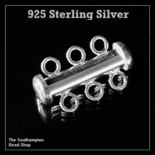 925 Silver 3-Loop Slide Clasp